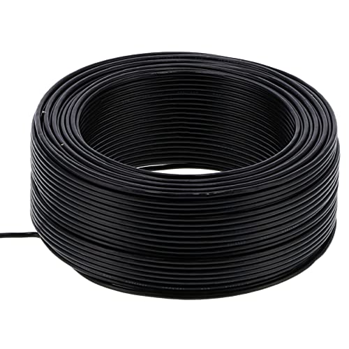 Cable eléctrico flexible de 7 núcleos, cable aislado de cobre rojo, 100 m, AC300 V, color negro