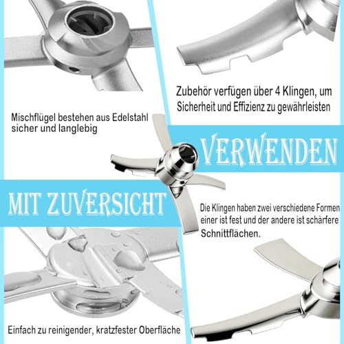 CDDCWZ Ersatz-Paddelklinge für Eismaschinen der Ninja Creami NC700-Serie, Ersatzteile Klinge für Ninja Creami NC700 NC701 NC701Q
