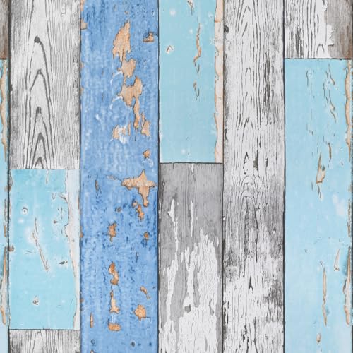 Papel tapiz de madera azul Caltero autoadhesivo para cubrir encimeras 2