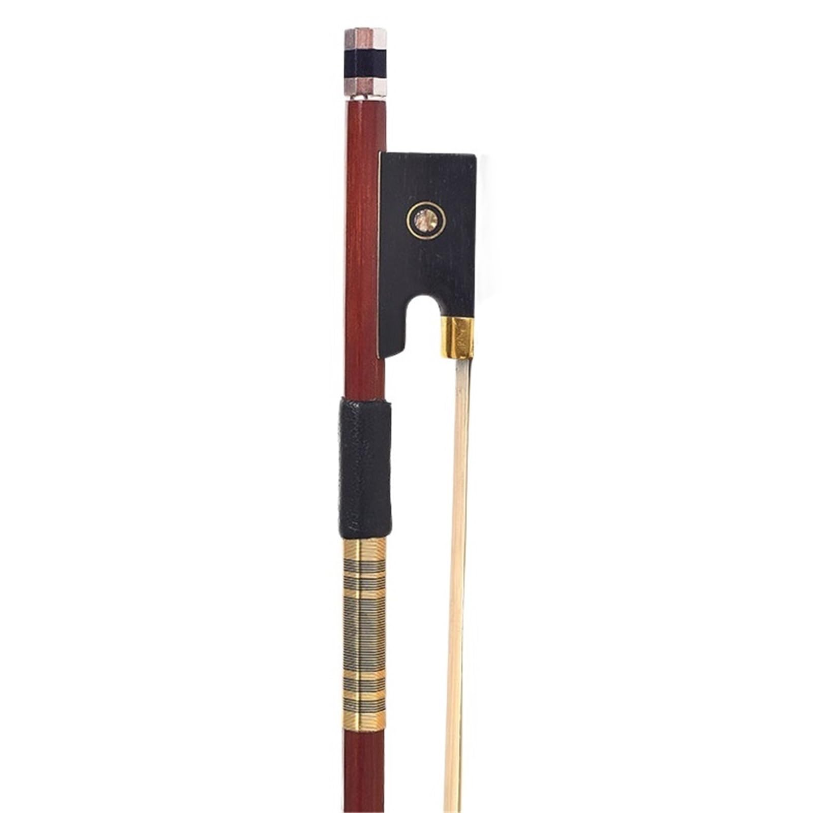 Arco De Violín Arco De Violín Tocando Madera De Sándalo Con Cola De Caballo Y Tirador De Tamaño Completo Con Incrustaciones De Oro O Plata | Arco de violín(Gold,3/4)