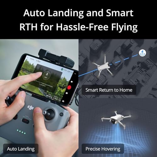 Image of DJI Mini 3 (DJI RC), Lightweight 3x Mechanical Gimbal Drones with Camera for Adults 4K.Carrying Case, Landing Pad, Anti-Collision Light, Lanyard, Screen Protector