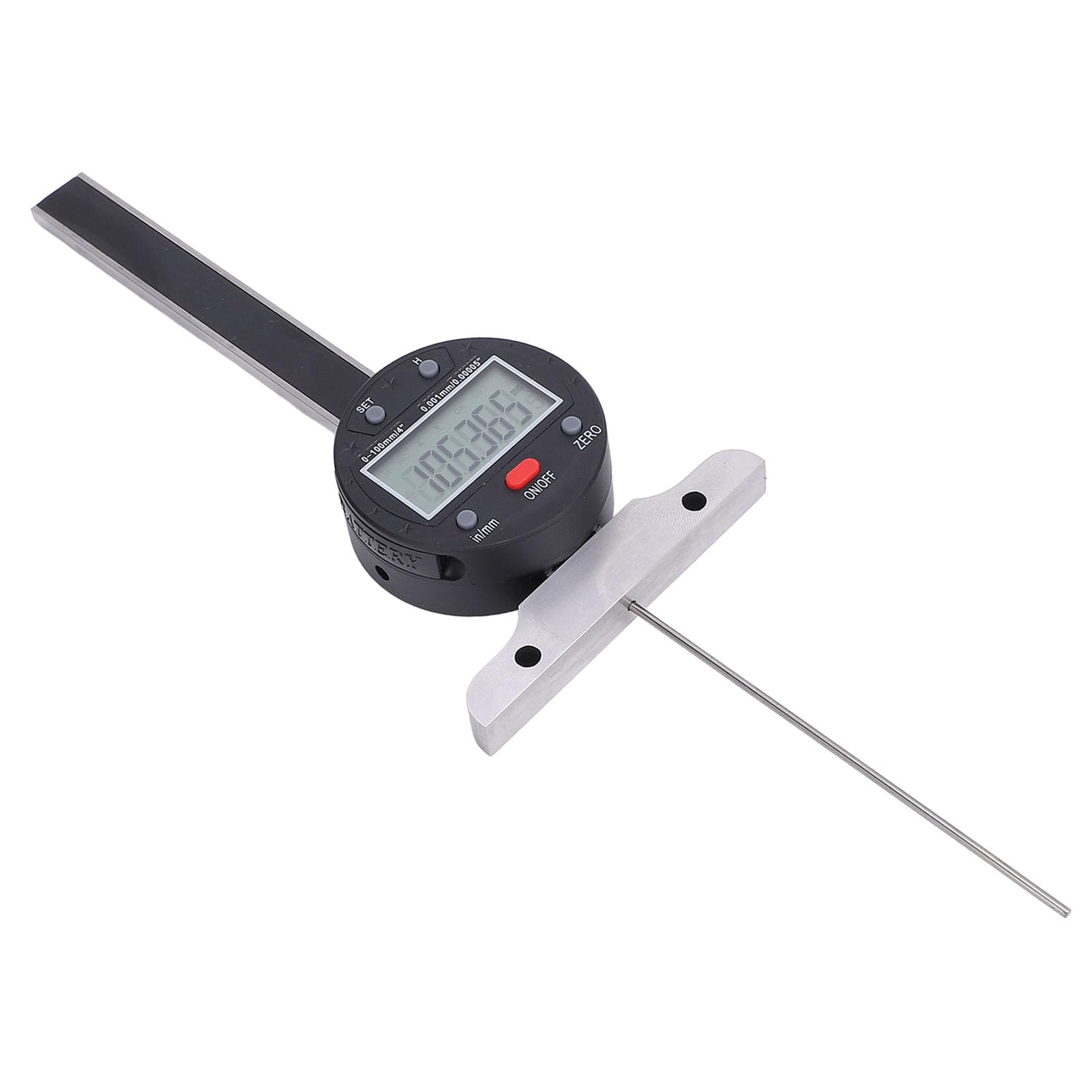 Affichage LCD à jauge de profondeur électronique 100 mm Range 0,001 mm Précision Mémètre numérique pour les professionnels de la construction automobile de travail du travail du