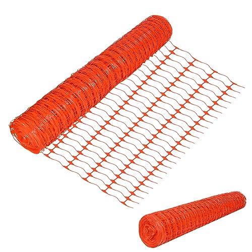 Froadp Valla de Pasto 1 m x 30 m Valla de Seguridad Valla de Protección de Plástico Red de Advertencia Rollo malla Señalización Red de aves de Corral Valla para Construcción (Naranja)