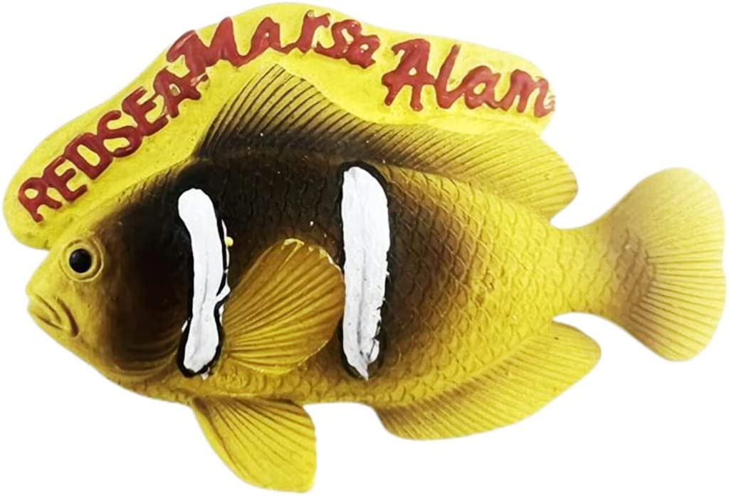 Resin-1971 Marsa Alam Egypt Fish Marsa Alam Fridge Magnet Refrigerator Magnet Decoration Magnet Sticker Souvenir Resin Crafts