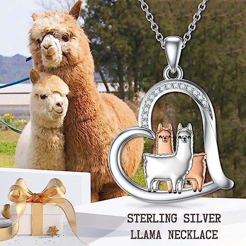 YFN Llama Necklace Sterling Silver Alpaca Pendant Necklace Llama Jewelry for Women Alpaca Lovers Gifts 6