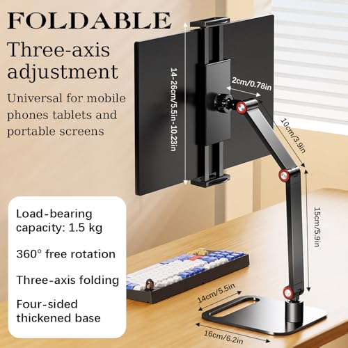 Support moniteur bureau pivotant 360 pour ecran portable et tablette 6-17.3