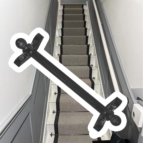 Kit de barra de escalera resistente de 30 pulgadas con elegante acabado decorativo 2