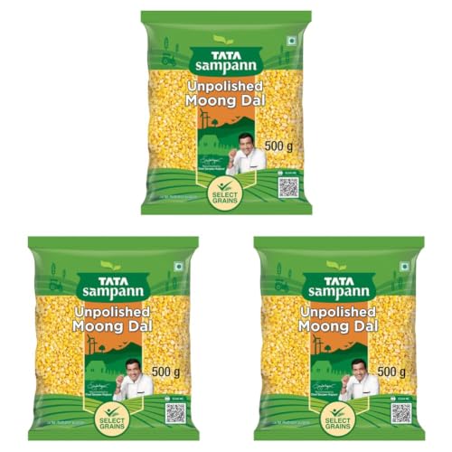 Image of Tata Sampann Unpolished Moong Dal (Split), 500gm (Pack of 3)
