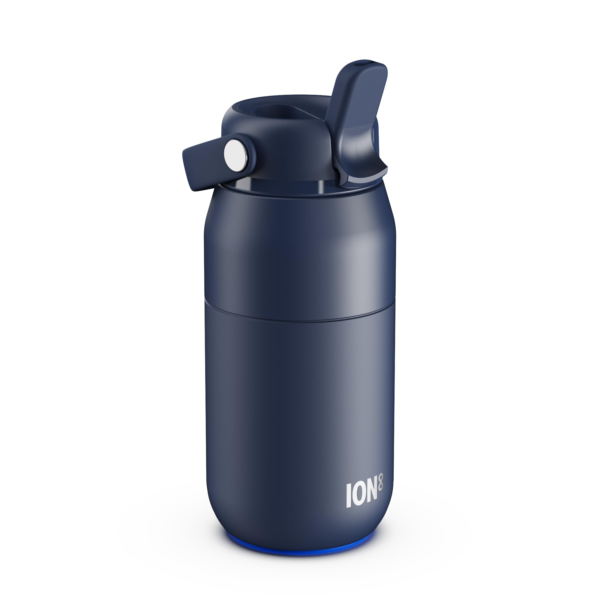 ION8 Primo Urban Insulated Water Bottle 360ml (12oz) – Leakproof Stainless Steel Bottle with Straw Lid, Fast Flow, Vacuum Insulated Cold Drinks, Cup Holder Friendly, Dishwasher Safe, Navy Blue
