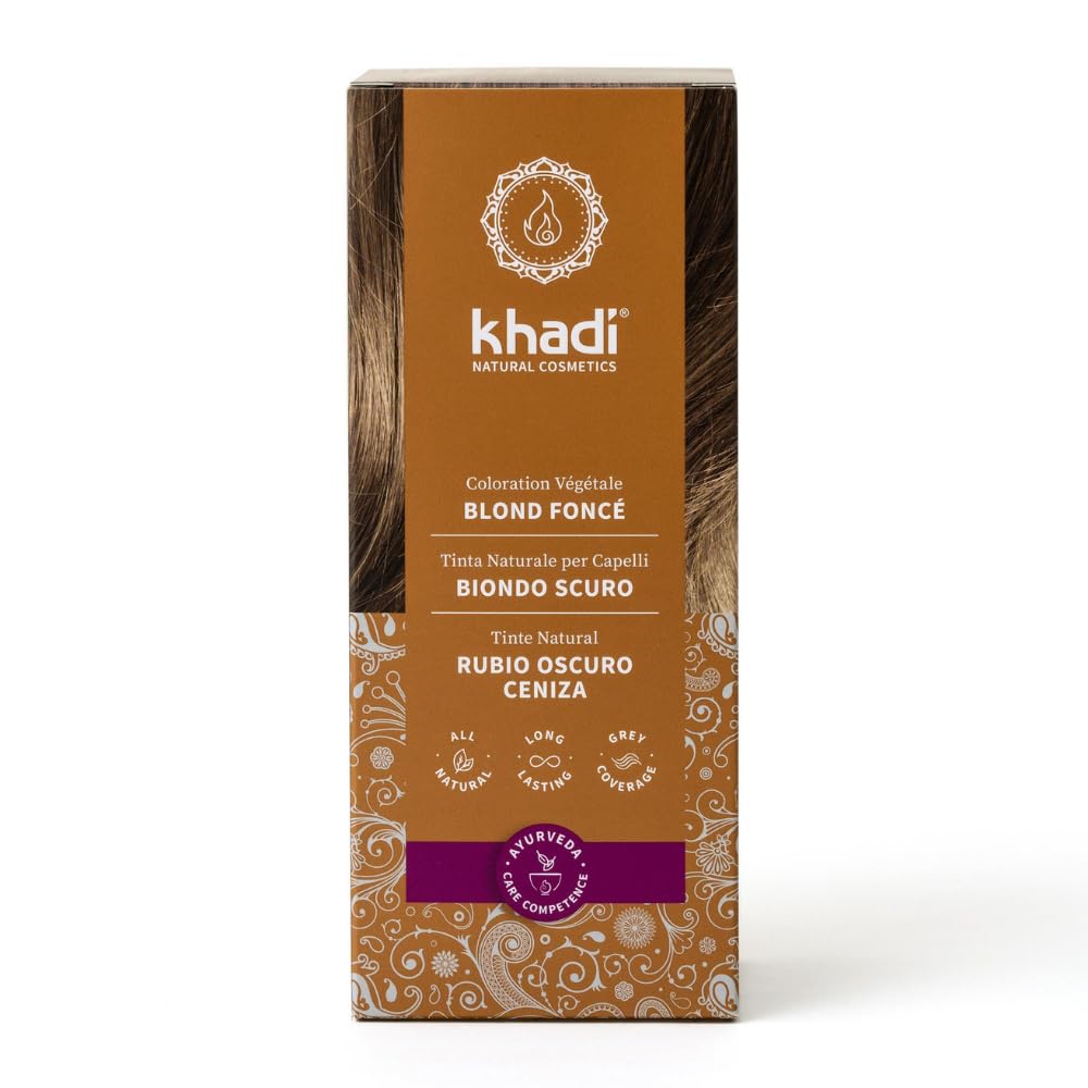 khadi CASTANO MEDIO Tinte vegetal para el cabello - tinte para un color castaño canela vivo y cálido hasta un castaño medio intenso y profundo - 100% vegetal - 100 g — view 24