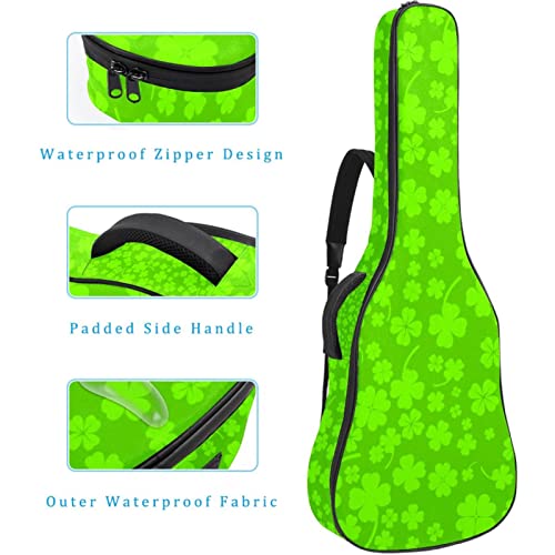 Hondank Housse imperméable pour guitare acoustique avec double bandoulière et poche Motif trèfle à quatre feuilles Vert… - Les Beatles, Paul McCartney, John Lennon, RIngo Starr, George Harrison Hondank Housse imperméable pour guitare acoustique avec double bandoulière et poche Motif trèfle à quatre feuilles Vert… – Image 5