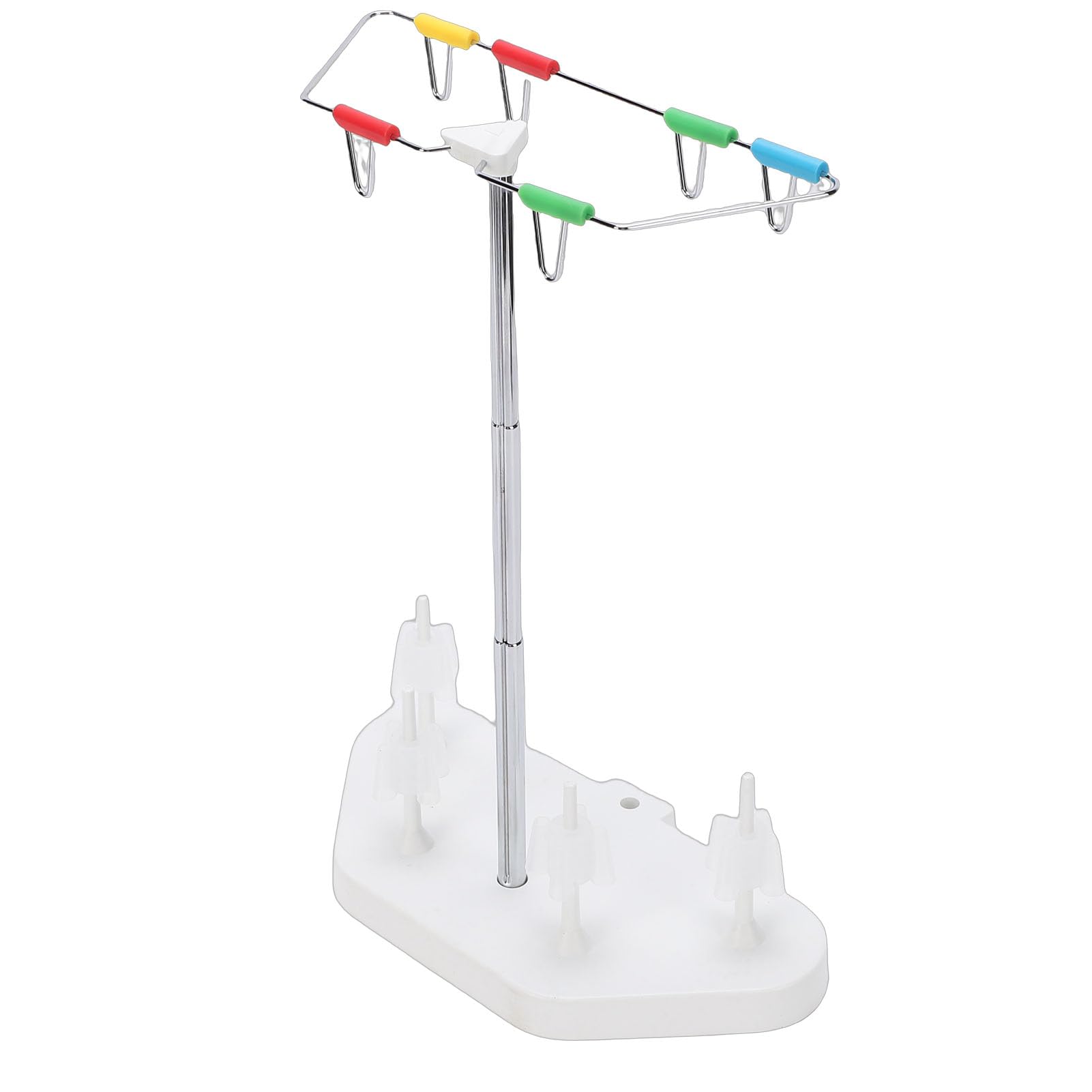 Supporto Filato Regolabile, Porta 4 Roccas per Macchina da Cucire Overlock
