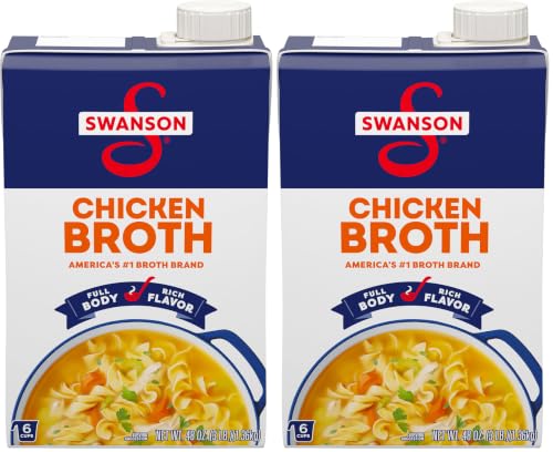 Image of SWANSON S 100% Natural Chicken Broth, 48 oz Carton (Pack of 2)