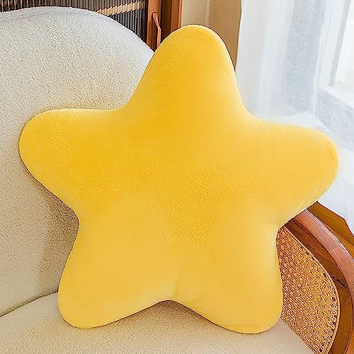 ANYEI Star Pillow - Skin-Friendly and Breathable Nap Pillow for Home, Office, and Car (Yellow, 15.7in(40cm))