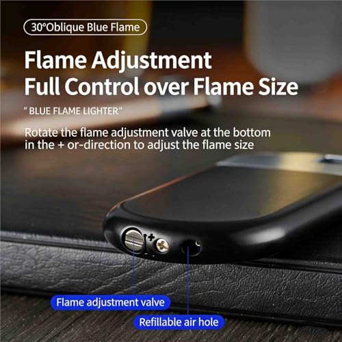 Encendedor de llama ajustable para camping, puros y chimeneas 8