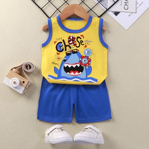 Toddler Boys Clothes for Baby Boy Summer Outfits Sleeveless Tank Top and Shorts Set 1-4t4