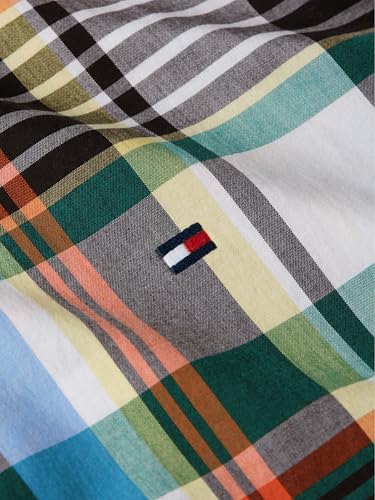 Image of Tommy Hilfiger Men's Short Sleeve Poplin Shirts in Regular Fit, Men's Button Down Shirts