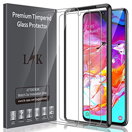 LK [3 Pack] Screen Protector for Samsung Galaxy A70 Tempered Glass