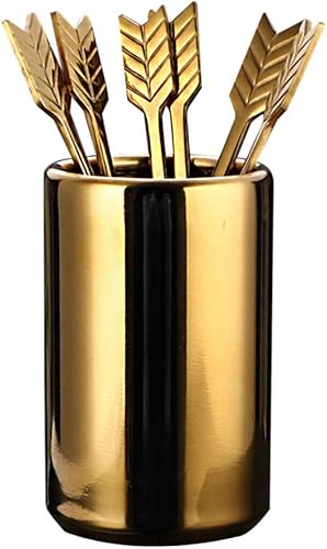 Ciieeo 1 juego de palillos de cóctel de acero inoxidable, tenedores de frutas para aperitivos, pinchos de metal dorado para fiesta de frutas disponible en Yaxa Peru