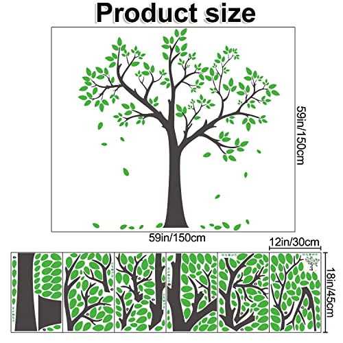 Vinilo decorativo 3D árbol verde hojas para pared miniatura 2