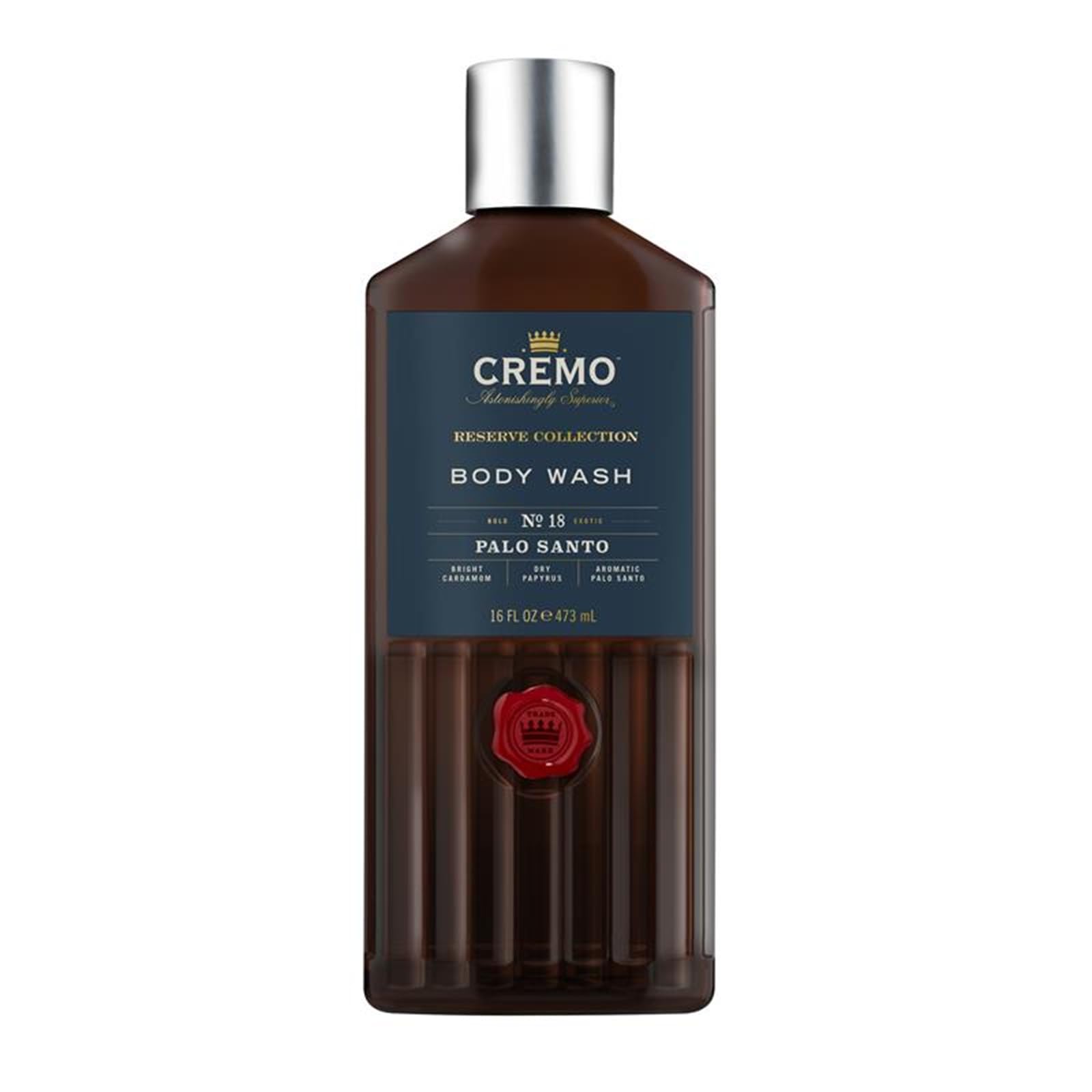 CREMO RESERVE COLLECTION GEL DOUCHE - PALO SANTO- PARFUM SUBTIL & LUXUEUX - 473ml Gel douche pour homme spécial soin du corps