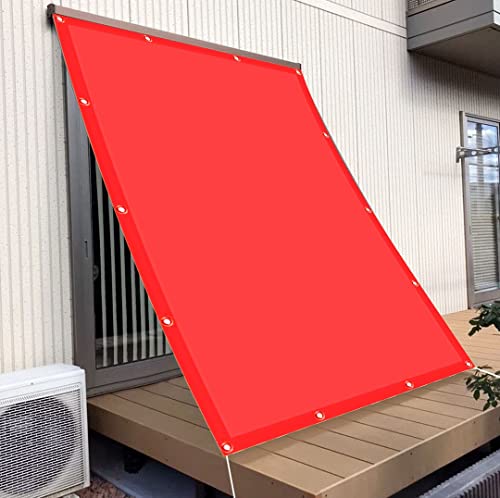schaduwdoek Rechthoekig 3 x 5 m Waterafstotend, 98% UV-bestendig Zonweringzeil tuin balkon Schaduwdoek met touwtjes en oogje voor Outdoor Patio Tuin Yard, Rood