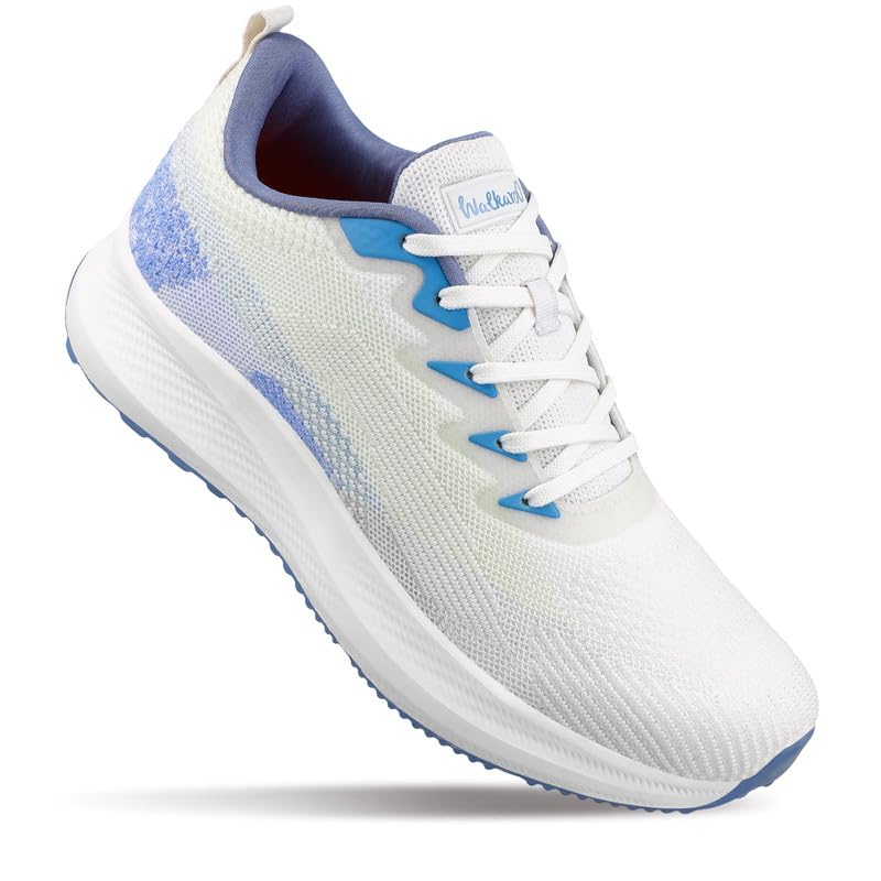WALKAROO WS9114 Mens Comfortable Walking Shoes for Casual Wear and Regular use - White Blue (B0CN1BDW63) Amazon Price History, Amazon Price Tracker