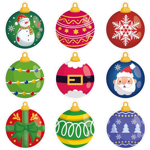 Image of 45PCS Christmas Ball Cutouts for Bulletin Board Decoration, Christmas Balls Paper Cut-Outs Ornaments Cut Outs for Christmas Party Home School Classroom Bulletin Board Decorations