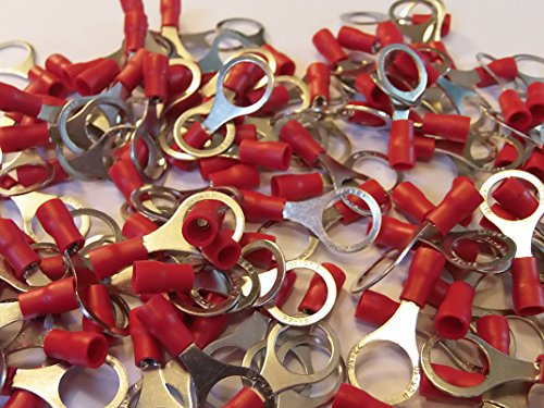 red 10.5mm ring terminal crimp connector (for 10mm bolt/screw) 25 50 100 pack (50)