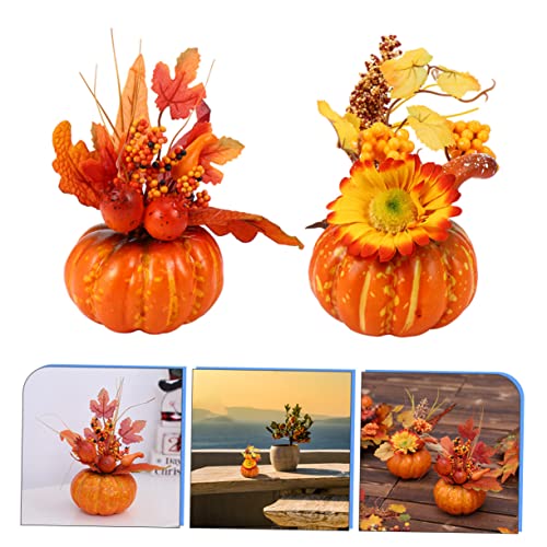 Calabazas decorativas falsas para evitar manchas en decoraciones de Halloween 8