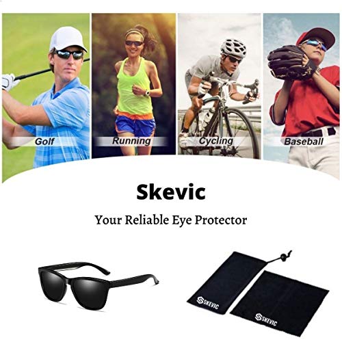Skevic Lunettes de Soleil Homme Femme Polarisées - Lunettes de Cyclisme pour Sport Conduite Running Golf Moto Vélo Protection 100% UV400 - Image 7