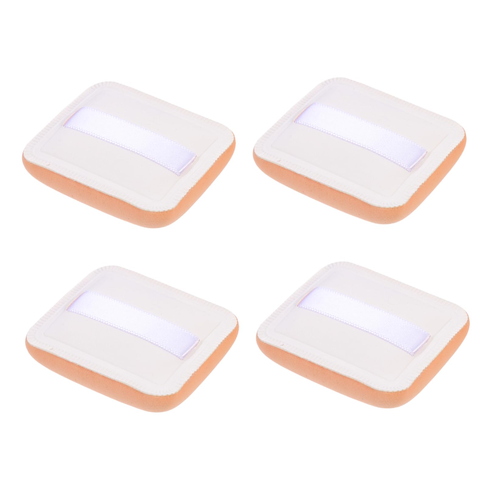 FRCOLOR 4Pcs Dual Use Powder Puff Makeup Tools Soft Gentle Cosmetic Sponges for Compact Powder Application for Girl Makeup Washable Reusable Beauty Supplies