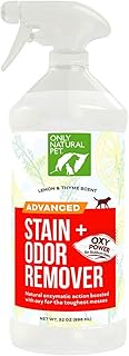 Only Natural Pet Advanced Dog Stain + Odor Remover with Oxy, All-Natural Professional Strength Enzymatic Cleaner - Pet Stain and Urine Odor Remover- 32 Fl Oz