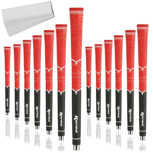 Poignées de golf Karma V Cord anti-glisse taille standard avec bande adhésive incluse