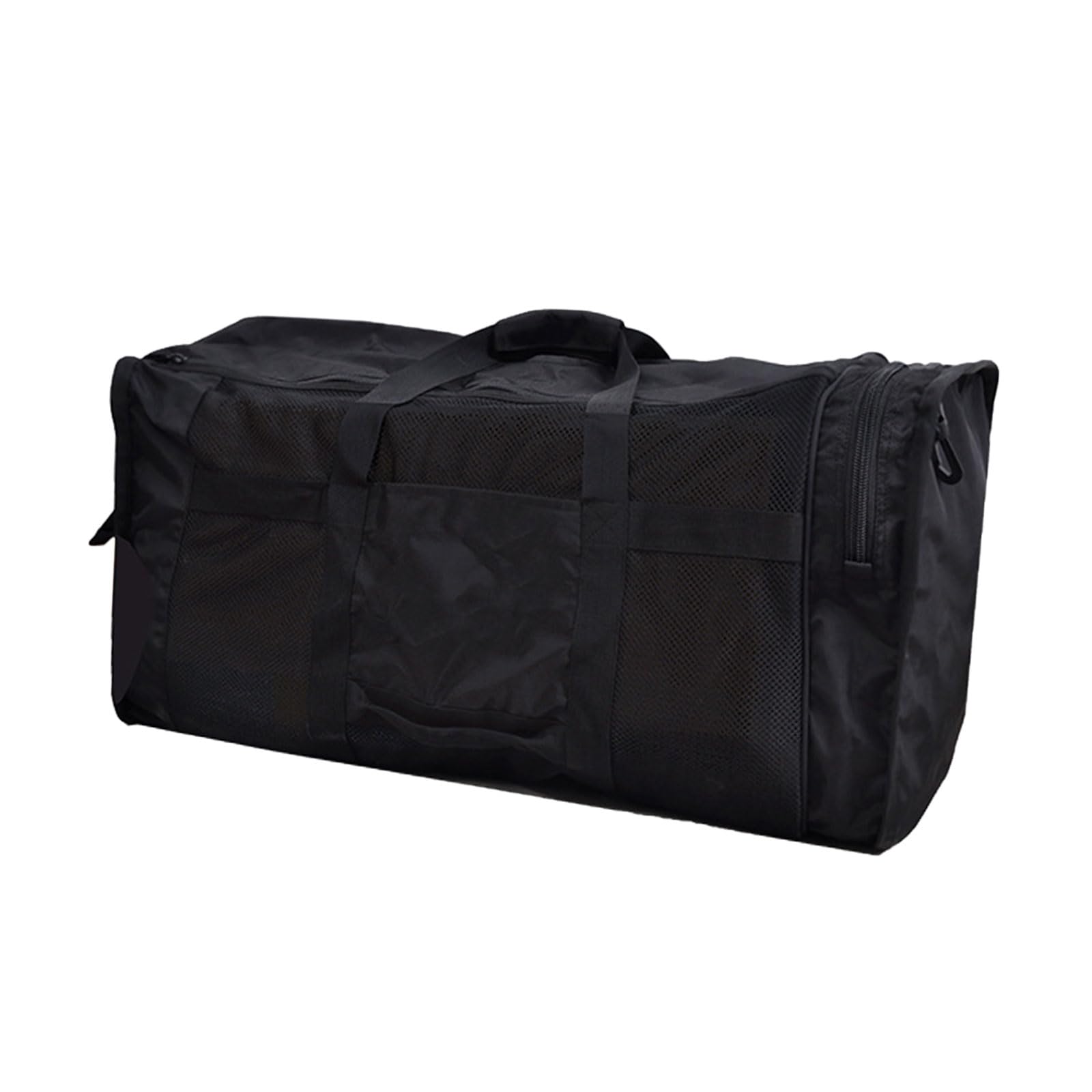 Sac de sport de plongée grande capacité en maille pour la plongée sous-marine et l'équipement de plongée avec tuba, Noir