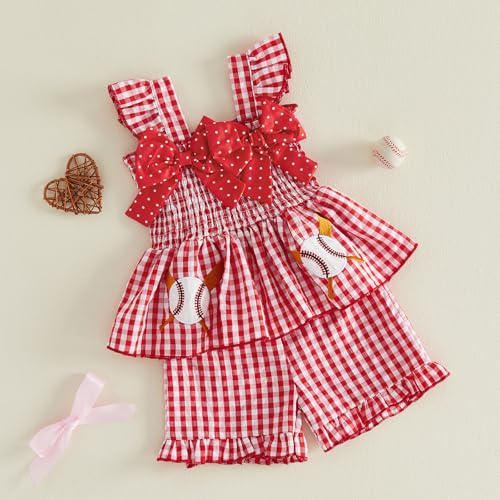 Image of Little Toddler Kids Girl Clothes Set 1-8 Years Summer Outfits Solid Color Tank Tops & Shorts