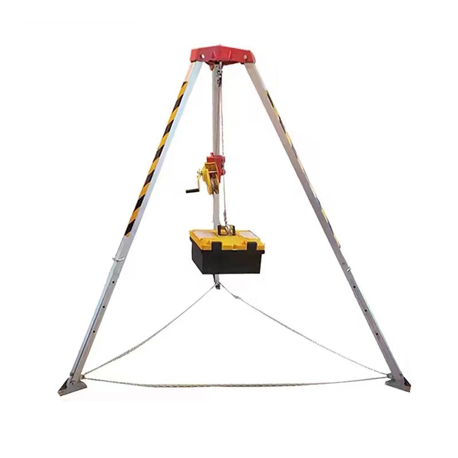 SRNSAEB Confined Space Tripod Stand 1200LBS/ 1800LBS/ 2600LBS - Retractable Rescue Tripod Kit Scaffolding with Winch/Fall Protection, Tripod Lifting Hoist for Firefighting(1800LBS Winch)
