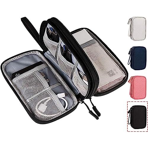 Electronics Accessories Organizer Pouch Bag, Travel Universal Organizer for Cable, Charger, Phone, SD Card, Business Travel Gadget Bag