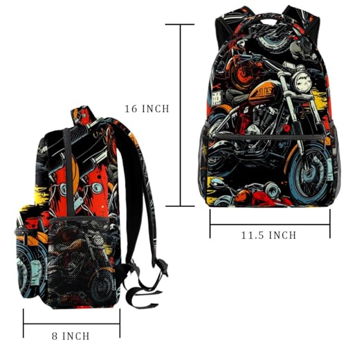 Sac à dos de campus multicolore unisexe avec porte-bouteille - 2