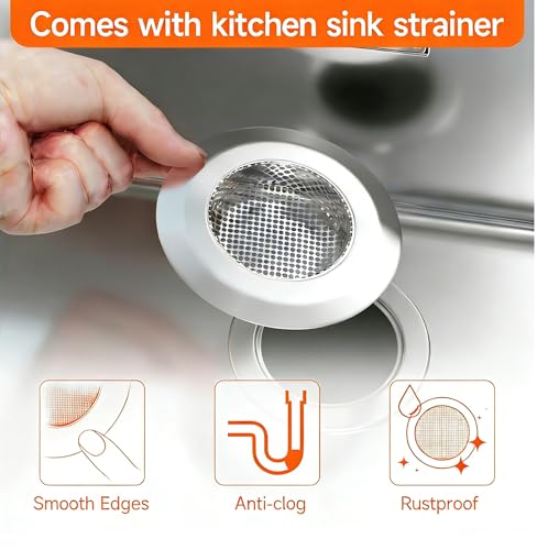 Sink Protectors for Kitchen Sink, Rust-Resistant Grid Rack for Sink Bottom, Scratch Prevention, Drainage Support,Stainless Steel,27-9/16 * 14-9/16 inch by SANNO - Used condition - Image 4