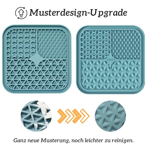 OHMO Schleckmatte Hund, Leckmatte für Welpen Katze 2 Pcs für Haustier, Angst Relief und langsam füttern Leicht zu Reinigen, Lebensmittelqualität Silikon BPA-frei