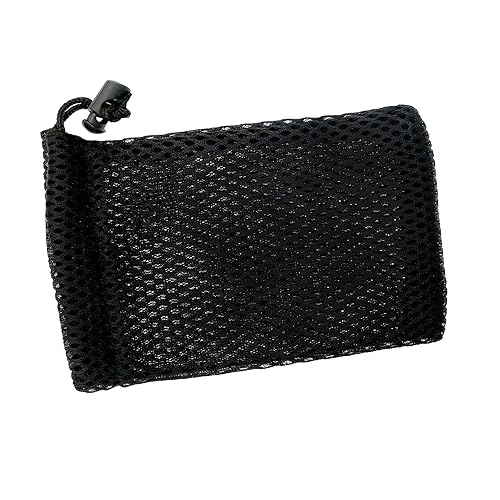 8PCS Small Mesh Bags 4.5" x 3.5"Black Nylon Mesh Drawstring Bags Durable Drawstring Net Bag Small Travel Stuff4