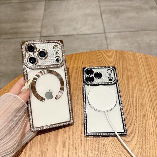 Coque iPhone 17 Pro magnétique transparente haut de gamme avec finition rose - 7