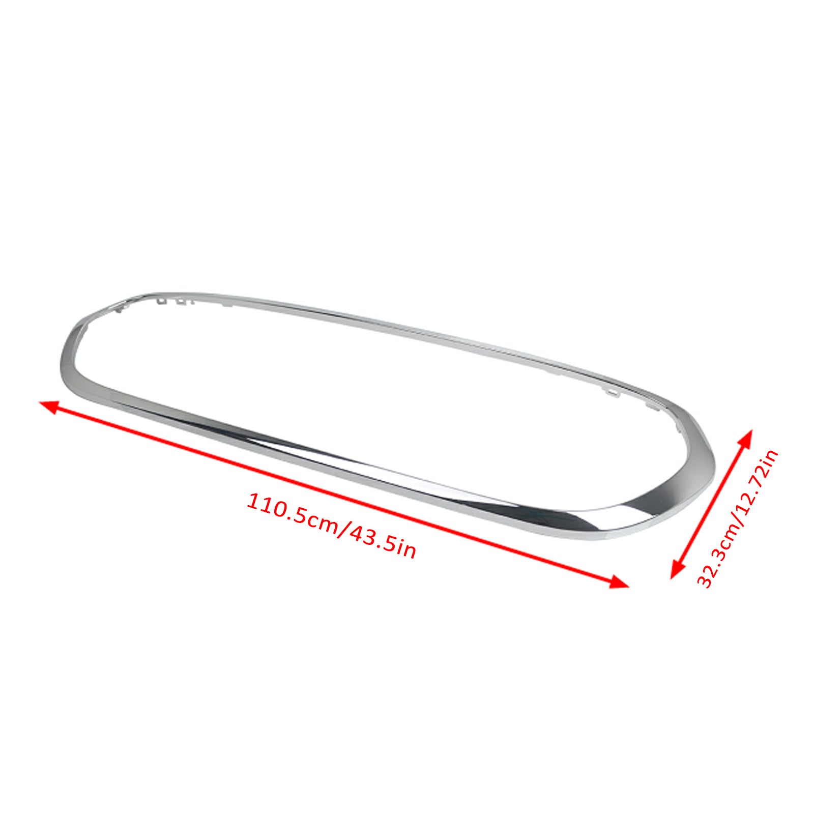 Shkalacar Chromowany grill chłodnicy, osłona przednia, listwa zderzaka, chrom, kompatybilna z BMW Mini F55 F56 F57 2014-2021, OEM: 51137449207, 51137300589