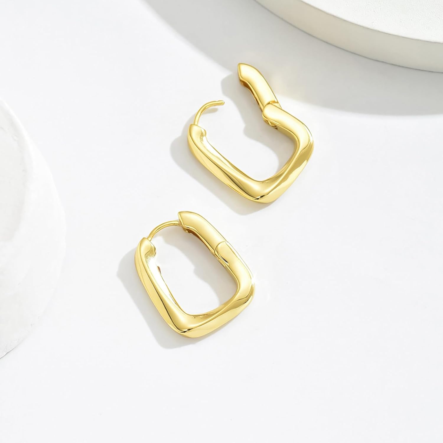 14K Gold Plated Stud Earrings for Women Hypoallergenic Lightweight Zircon Earrings Jewelry for Gifts - Image 6