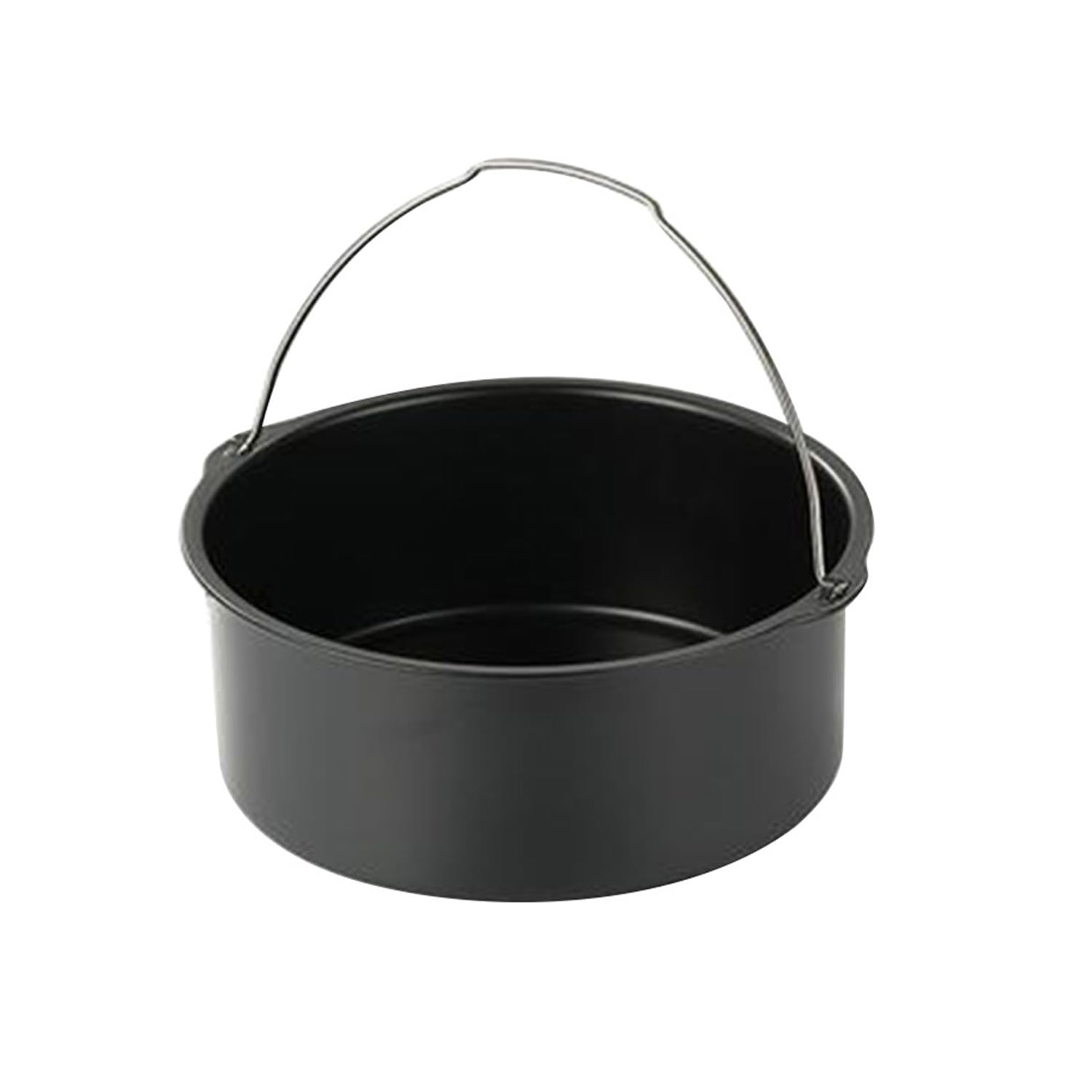 Ragyzity Cake Barrel Air Fryer Accessories, Cake Mold Fryer Cake Pan, Air Fryer Cake Pan Cake Barrel Round Cake Tin with Handle, Carbon Steel Non‑Stick Cake Baking Tray Baking Cake Tin (8inch)