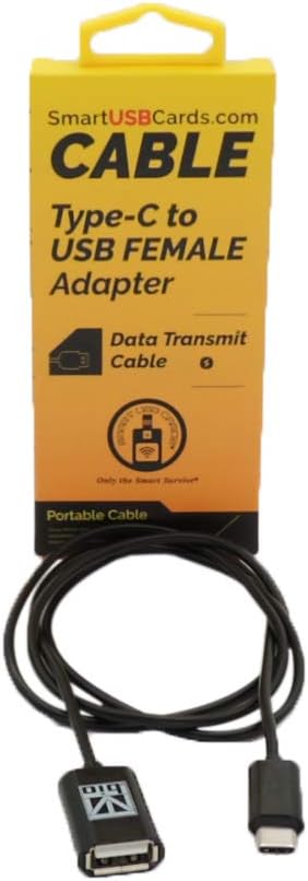 TVM.Bio USB C to USB Female Adapter - Plug & Play Our Smart Card or USB Flash Anywhere - Compatible with MacBook, Mobiles & All C-Type Devices - Extra Long Data Transmit Cable for Comfortable Use TVM.Bio USB C to USB Female Adapter - Plug & Play Our Smart Card or USB Flash Anywhere - Compatible with MacBook, Mobiles & All C-Type Devices - Extra Long Data Transmit Cable for Comfortable Use
