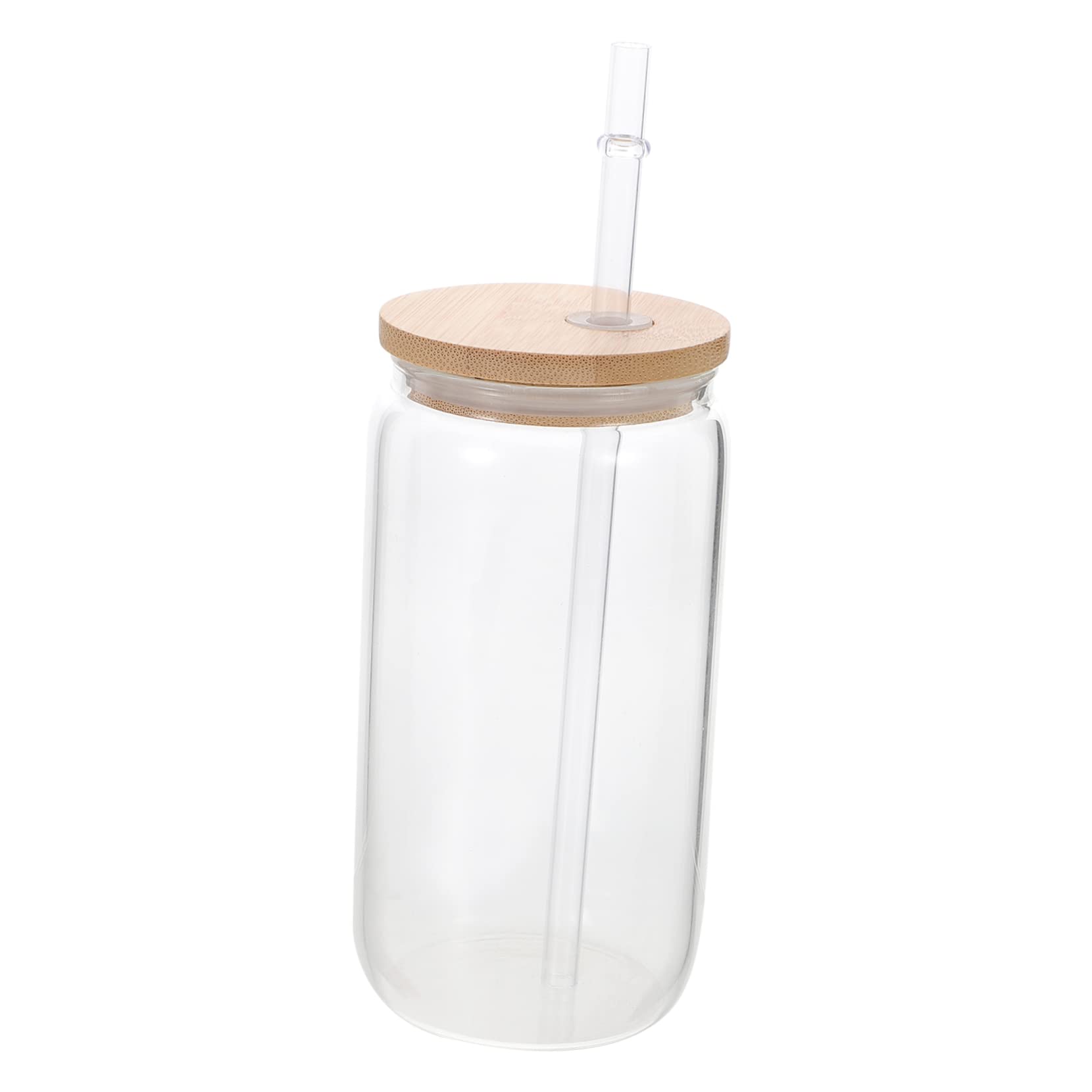 PRETYZOOM Clear Drinking Glasses Iced Beverage Cups Can Shaped High Borosilicate Glass for Tea Milk and More Stylish and Heat Resistant for Home and Restaurant Use