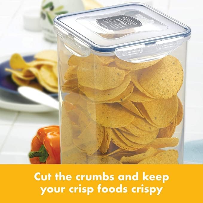 Lock & Lock HPL822R Square Storage Container - Clear/Blue, 4 L