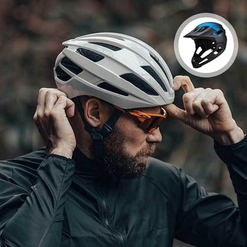 Casco de bicicleta ligero y resistente al viento con mentonera extraíble 2